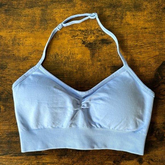 XS Lazuli Label Glacier Blue Halter Neck Top - Picture 1 of 8